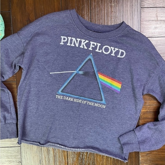 Pink Floyd Tops - Pink Floyd Dark Side of the Moon Cropped Sweatshirt Size XS